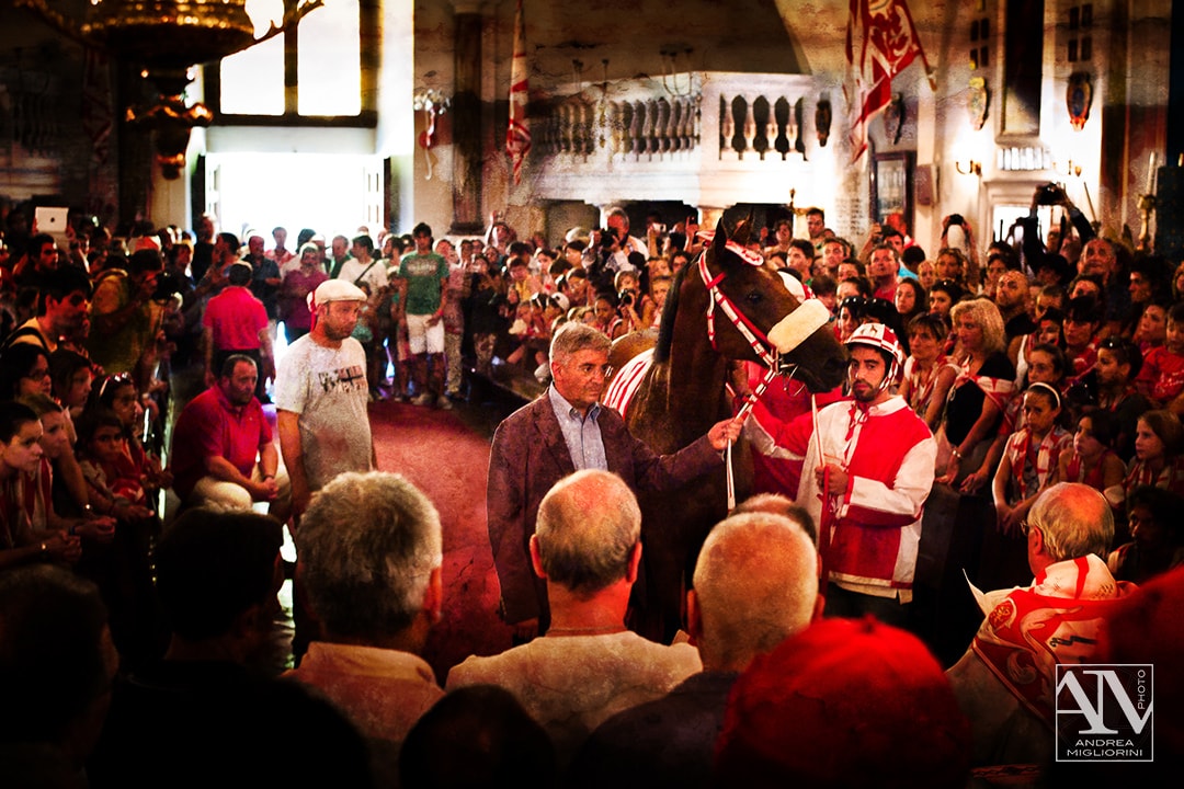 Photo Palio Siena Benedizione del Cavallo Contrada della Giraffa