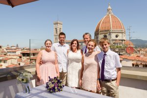Photo Vows Renewal in Florence - Grand Hotel Cavour Roof Terrace